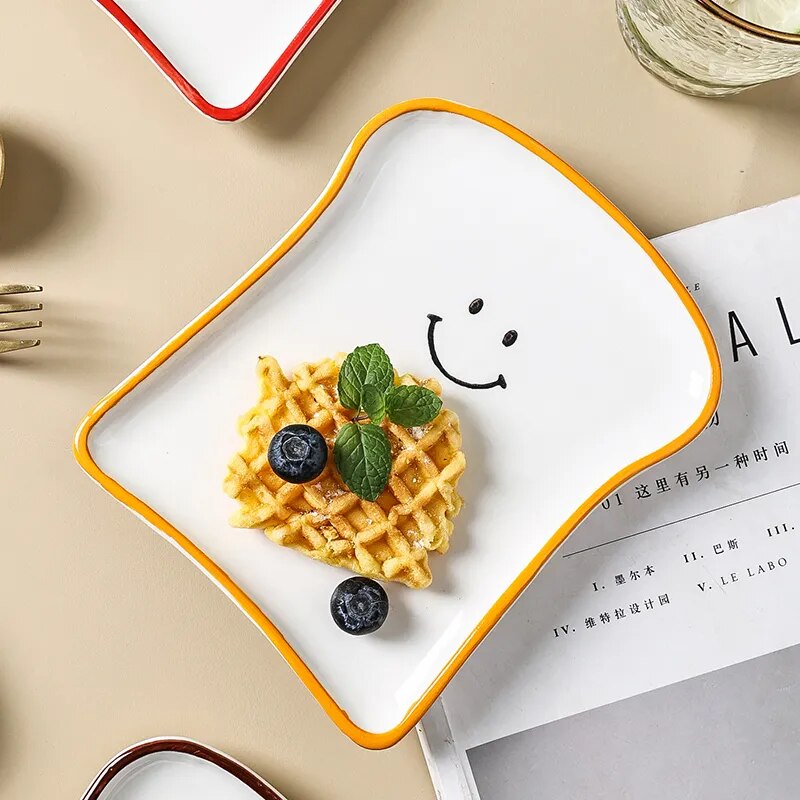 Cute Smile Face  Ceramic Plates