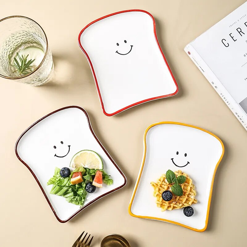 Cute Smile Face  Ceramic Plates