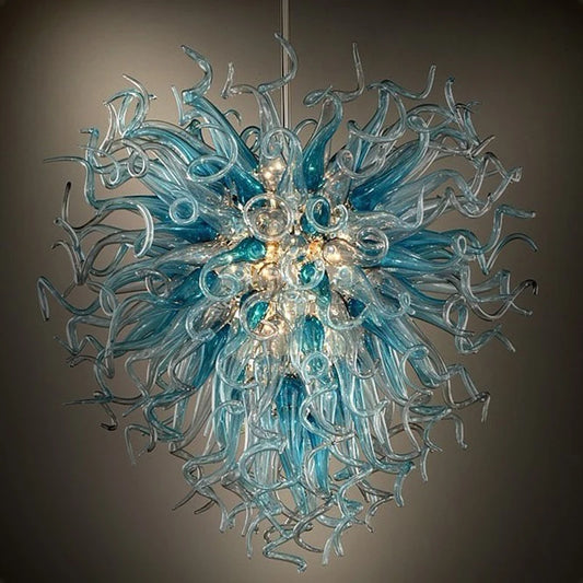 Luxury Blue Chandelier Lighting LED Indoor