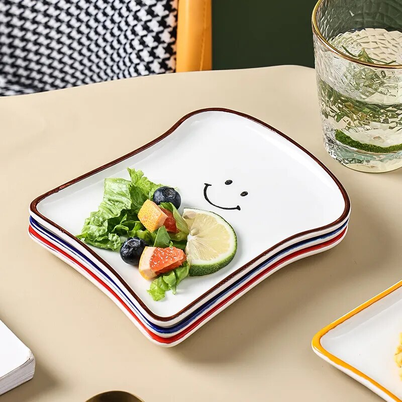 Cute Smile Face  Ceramic Plates