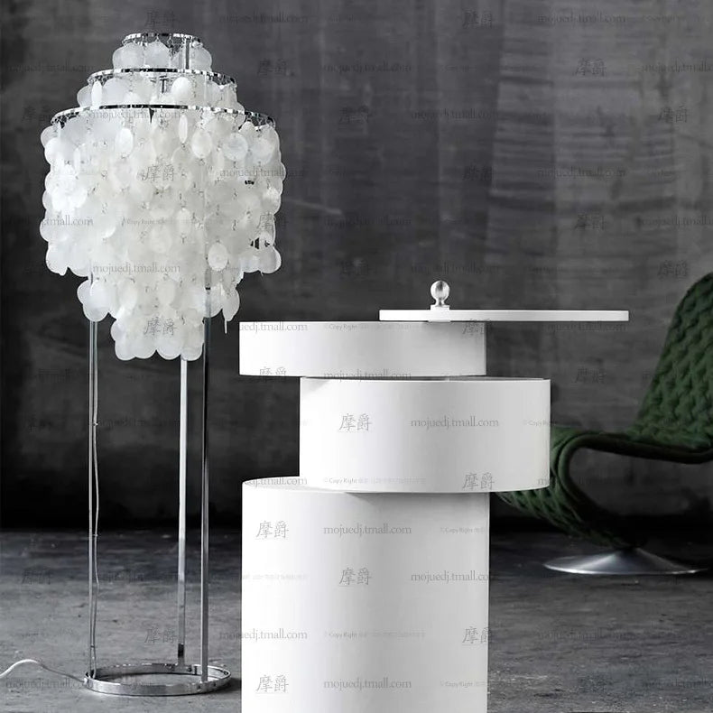 Modern Minimalist white Shells Floor Lamp