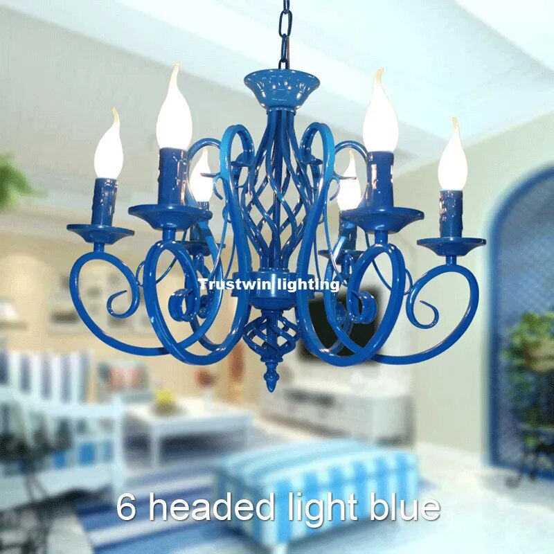 European classic LED chandelier light hanging chain