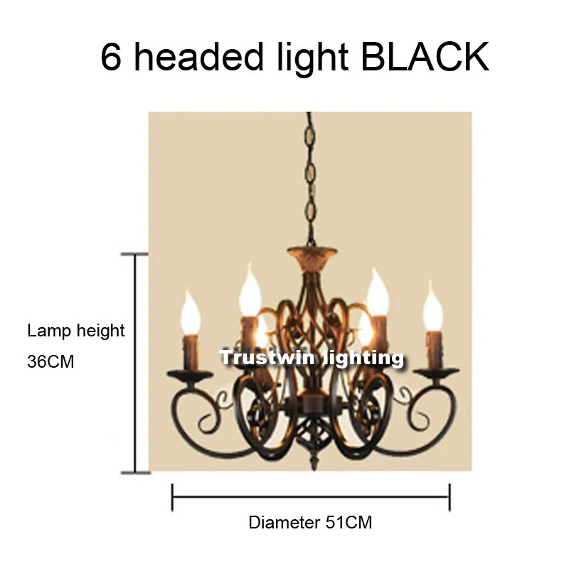 European classic LED chandelier light hanging chain