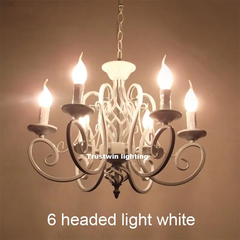 European classic LED chandelier light hanging chain