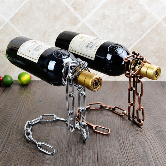 Magical Suspension iron Chain Wine Racks One Bottle