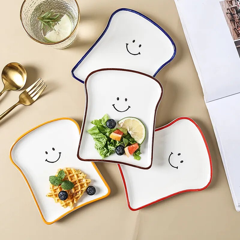 Cute Smile Face  Ceramic Plates