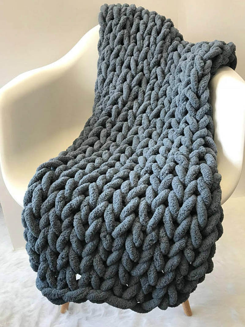 Large Thick Yarn Divan Comforter Hand Croche Blanket