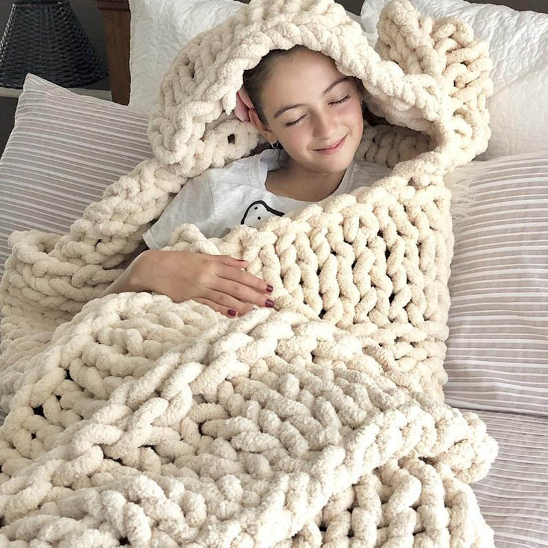 Large Thick Yarn Divan Comforter Hand Croche Blanket