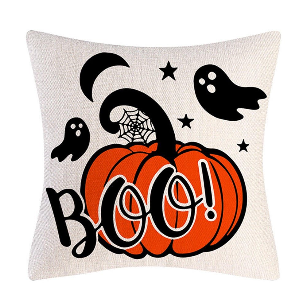 New Linen Halloween Fall Cushion Cover Trick or Treat