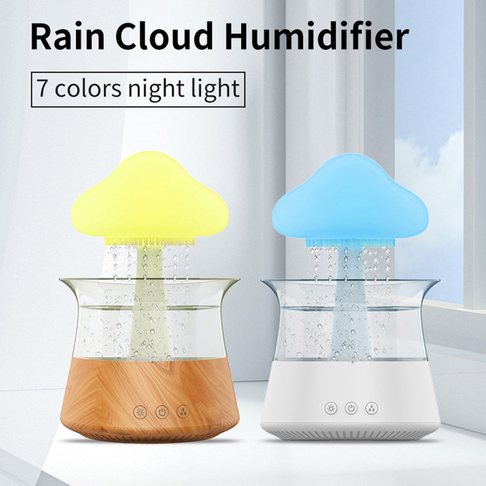 Air Humidifier Mushroom Colorful Rain Essential Oil Diffusers