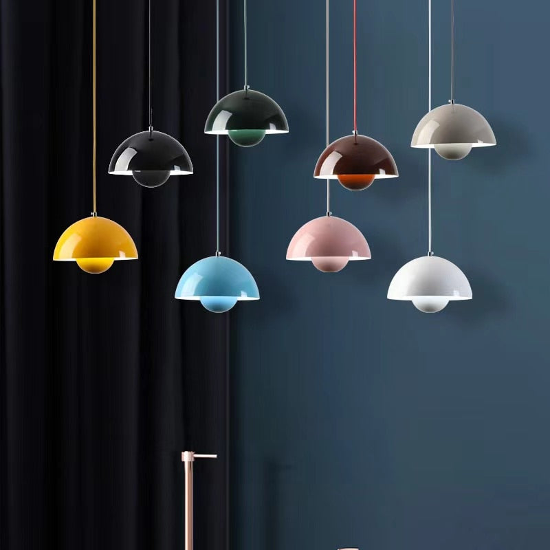 Led semicircular bud color ceiling lamp northern European Design