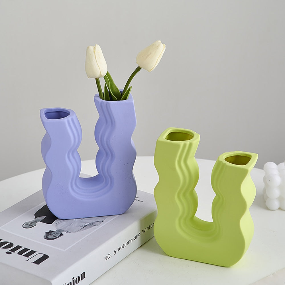 Morandi Colorful Vase Aesthetic Decor