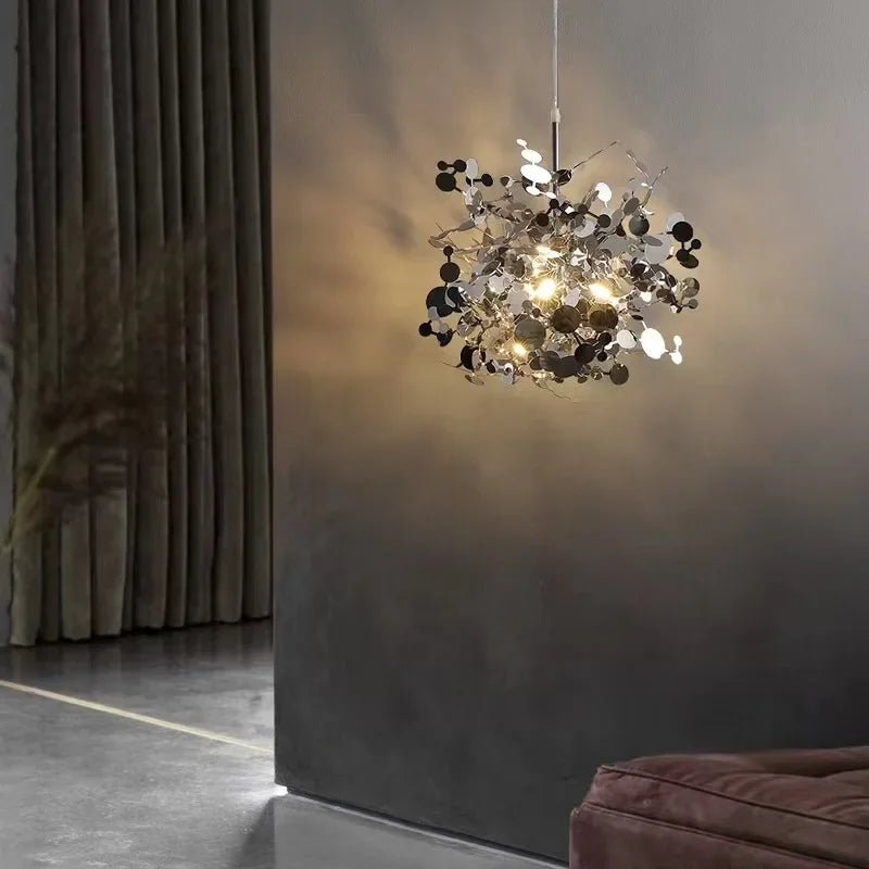 Modern Pendant Lights Stainless Steel Shade Dining Room Chandeliers