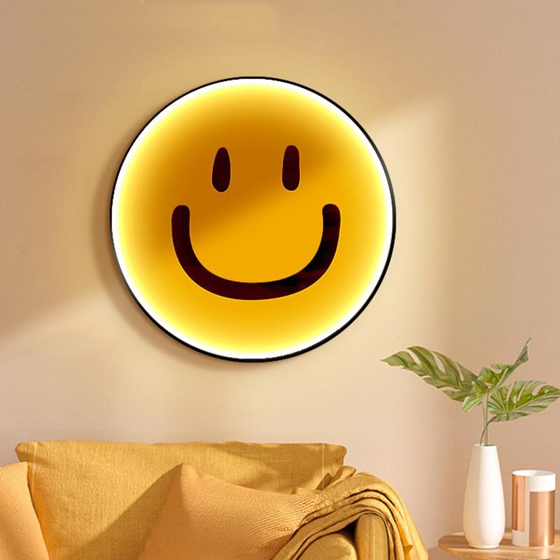 Smiling face lampshade night light loft bedroom Home Decor
