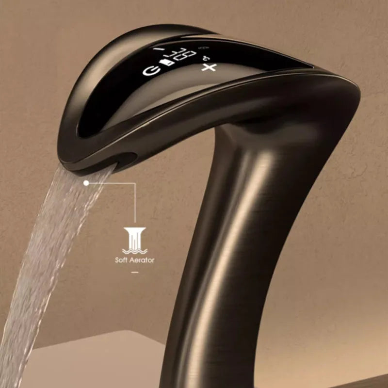 New Intelligent Digital Display Sensor Basin Faucet Hot and Cold Water