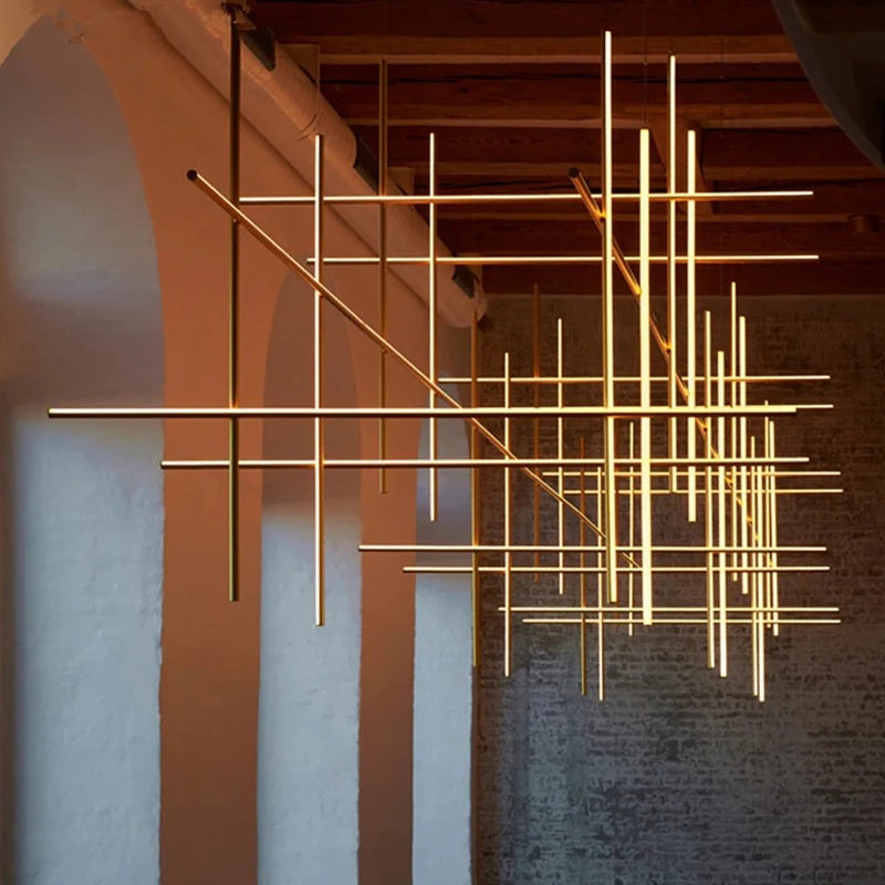 Modern Linear LED Ceiling Chandelier