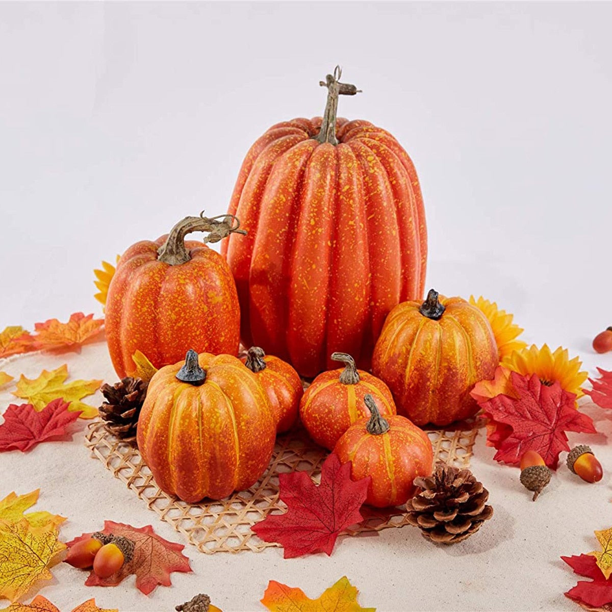 7Pcs Halloween Simulation Pumpkin Artificial Craft