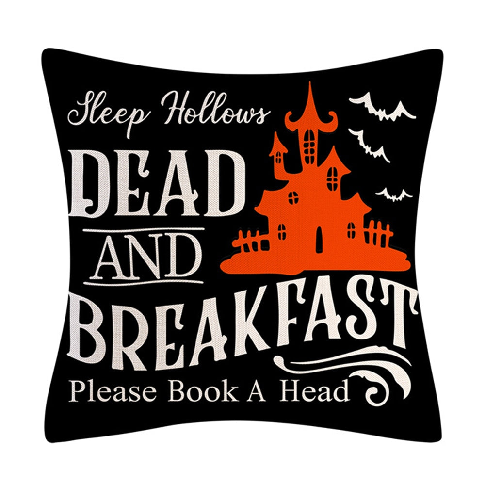 New Linen Halloween Fall Cushion Cover Trick or Treat