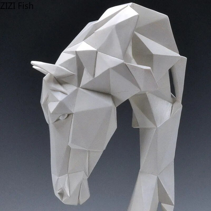Horse Head Ornaments Decoration Geometric Origami Crafts