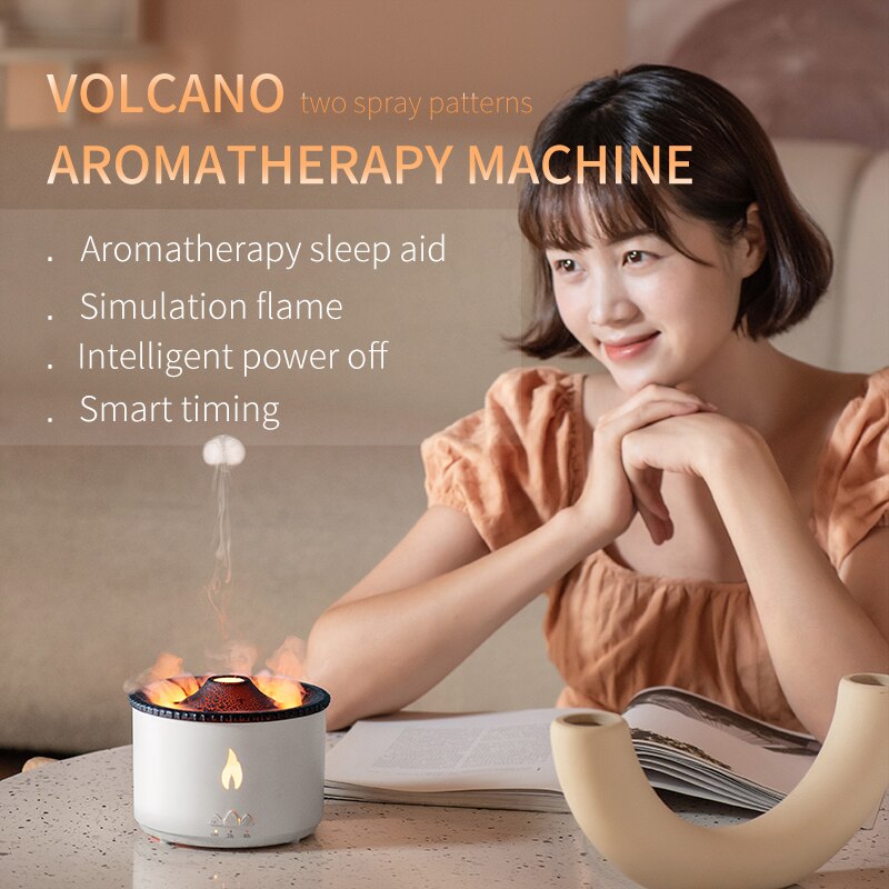 Volcanic Flame Aroma Diffuser Essential Oil 360ml Portable