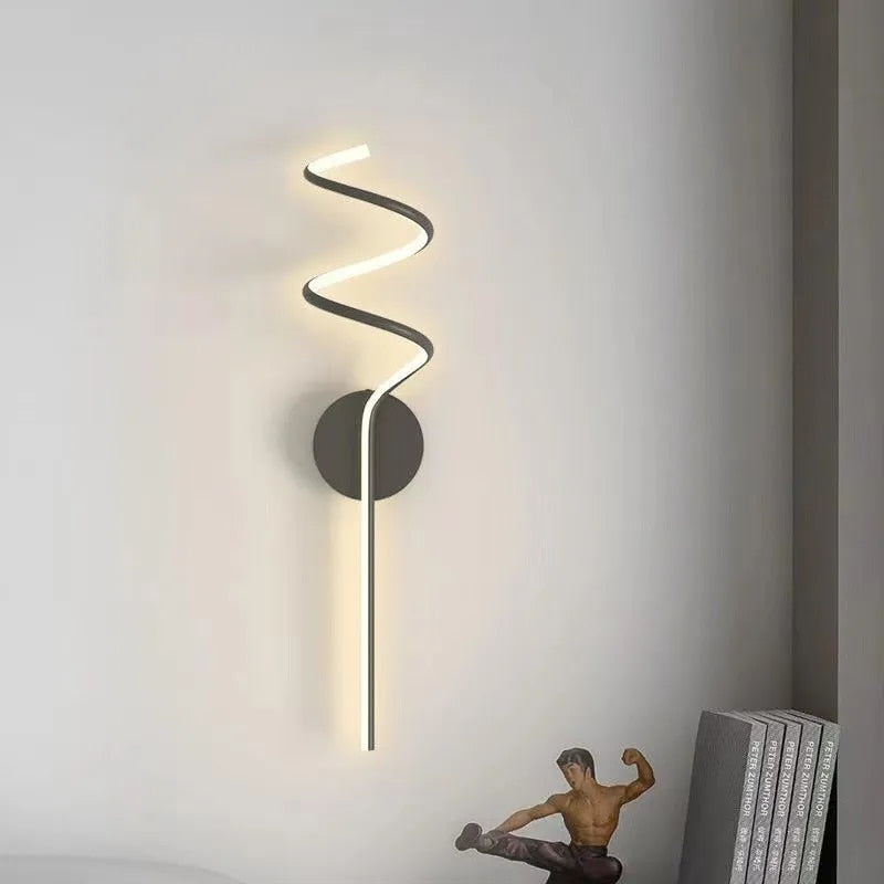 Modern LED Wall Lamp Curves Sconce