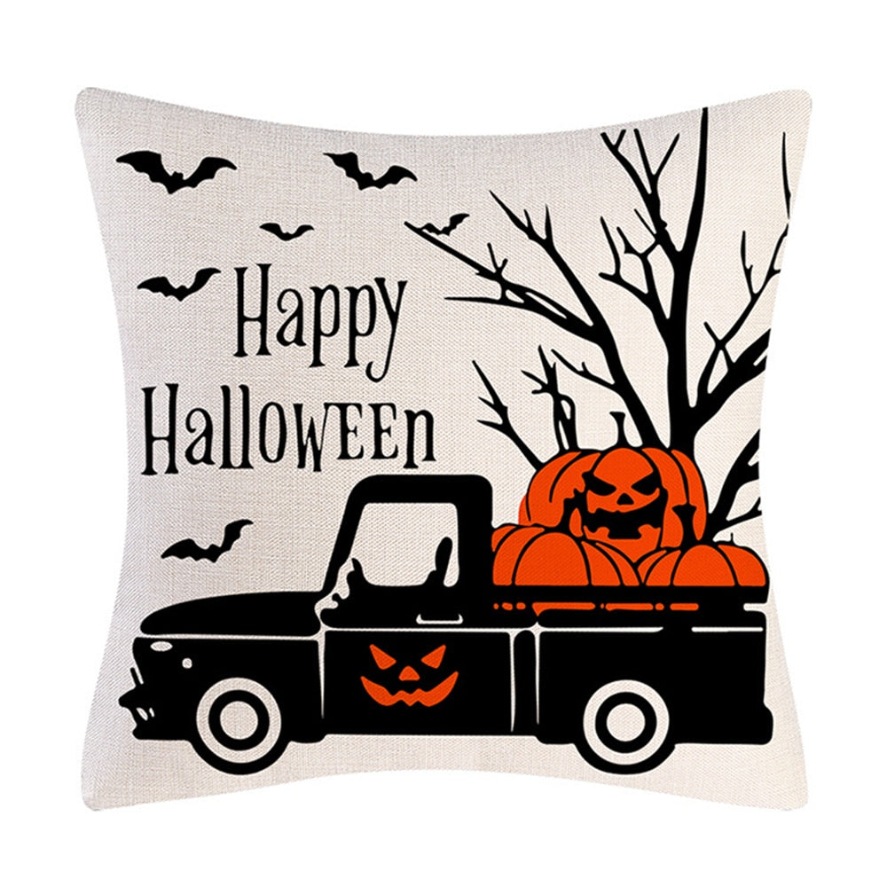 New Linen Halloween Fall Cushion Cover Trick or Treat