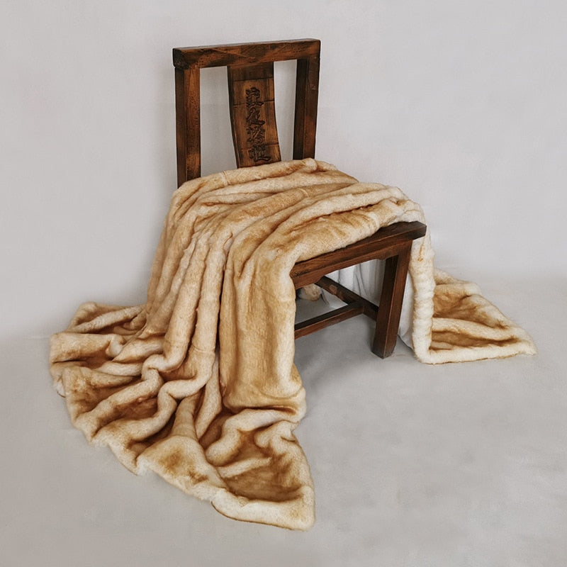 Faux Fur Blanket high-end imitation rabbit