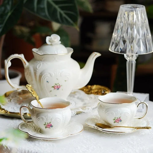 Europe Tea Cup And Saucers Set Floral