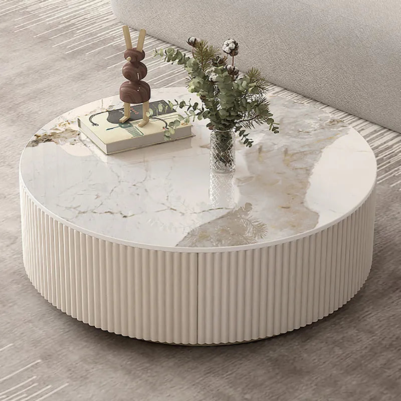 White Side Glass Coffee Table