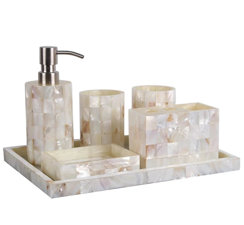 Resin Bathroom Set Lotion Bottle Mouthwash Cup Toothbrush Holder Soap Dishes Hand Sanitizer Storage