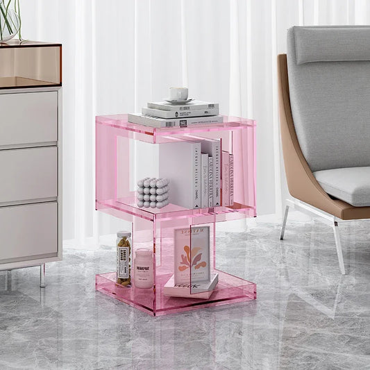 Side Table Living Room Acrylic Material HD Transparent Room Desks