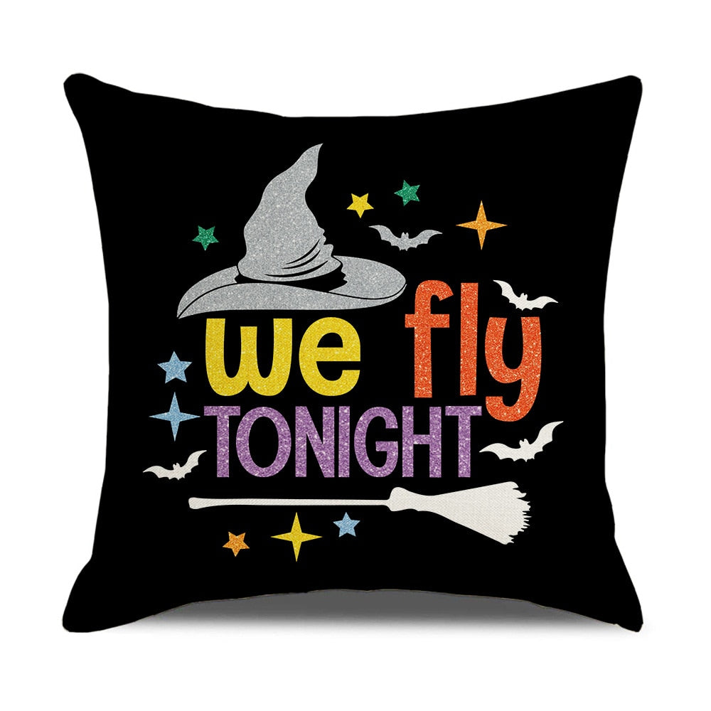 New Linen Halloween Fall Cushion Cover Trick or Treat