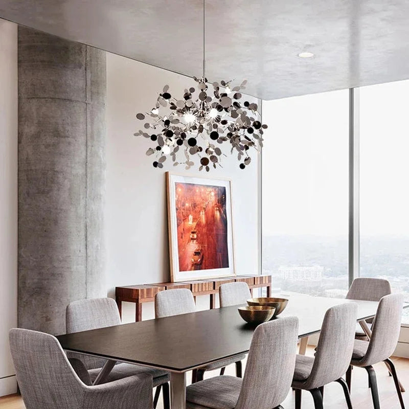 Modern Pendant Lights Stainless Steel Shade Dining Room Chandeliers