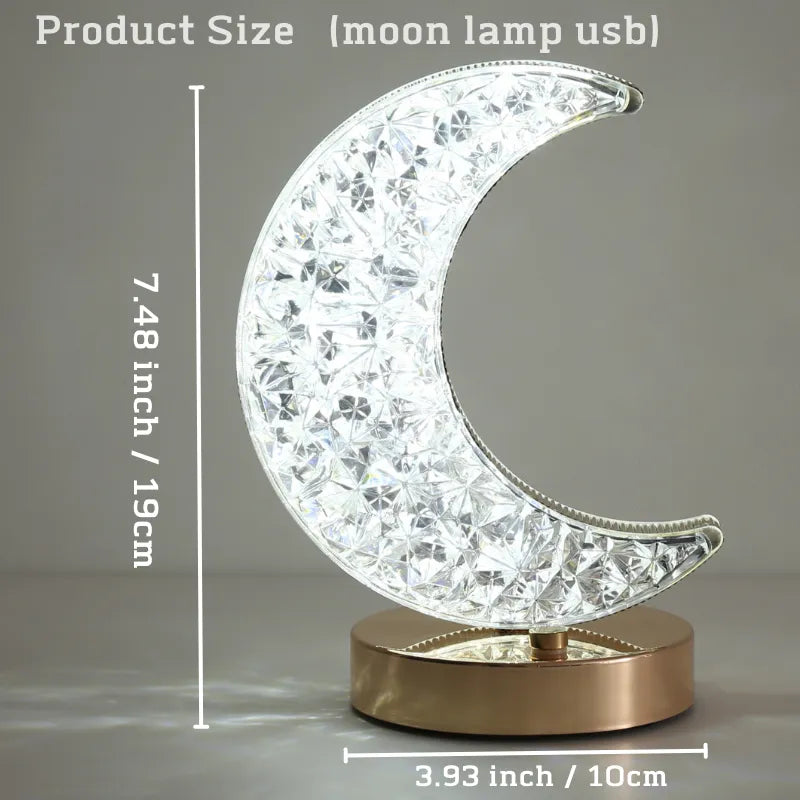 Bedroom Crystal Touch Dimming Night Light