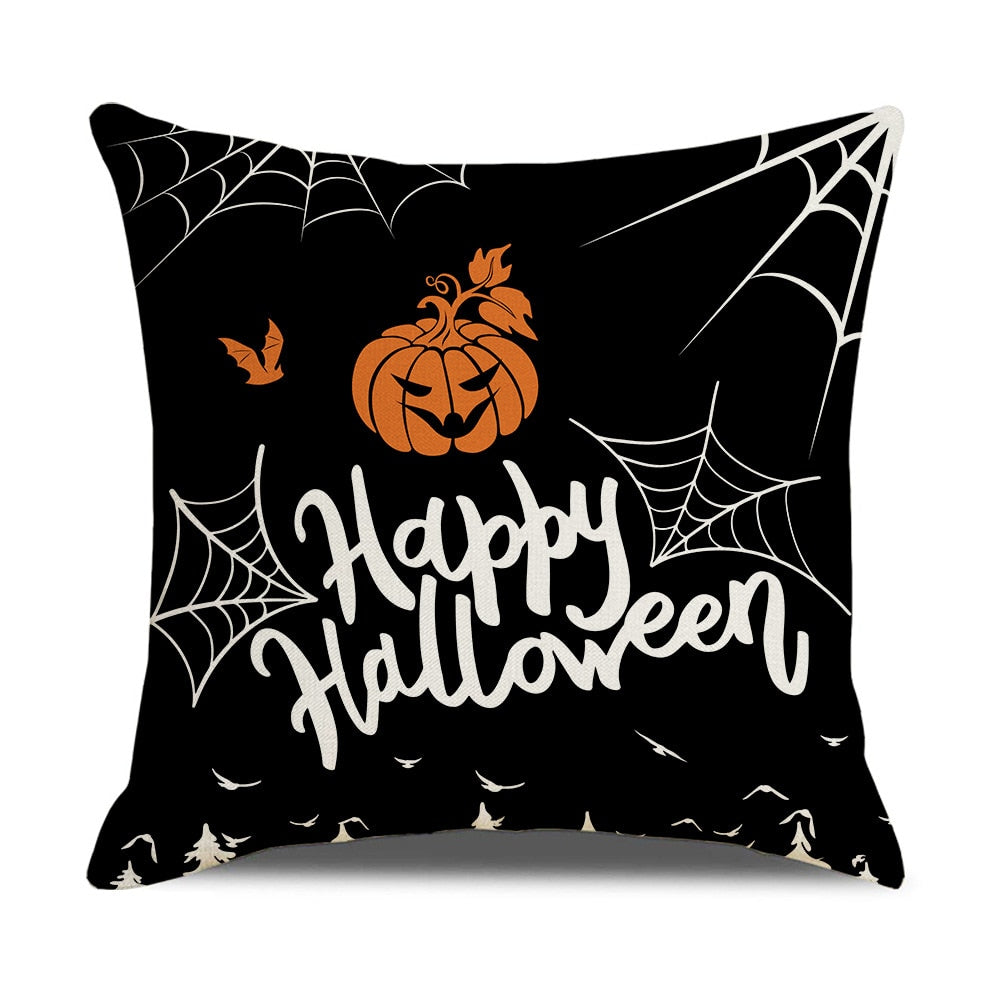 New Linen Halloween Fall Cushion Cover Trick or Treat