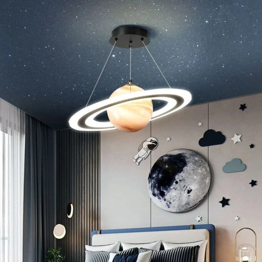 Planet Led Pendant Children Room Creative chandelier