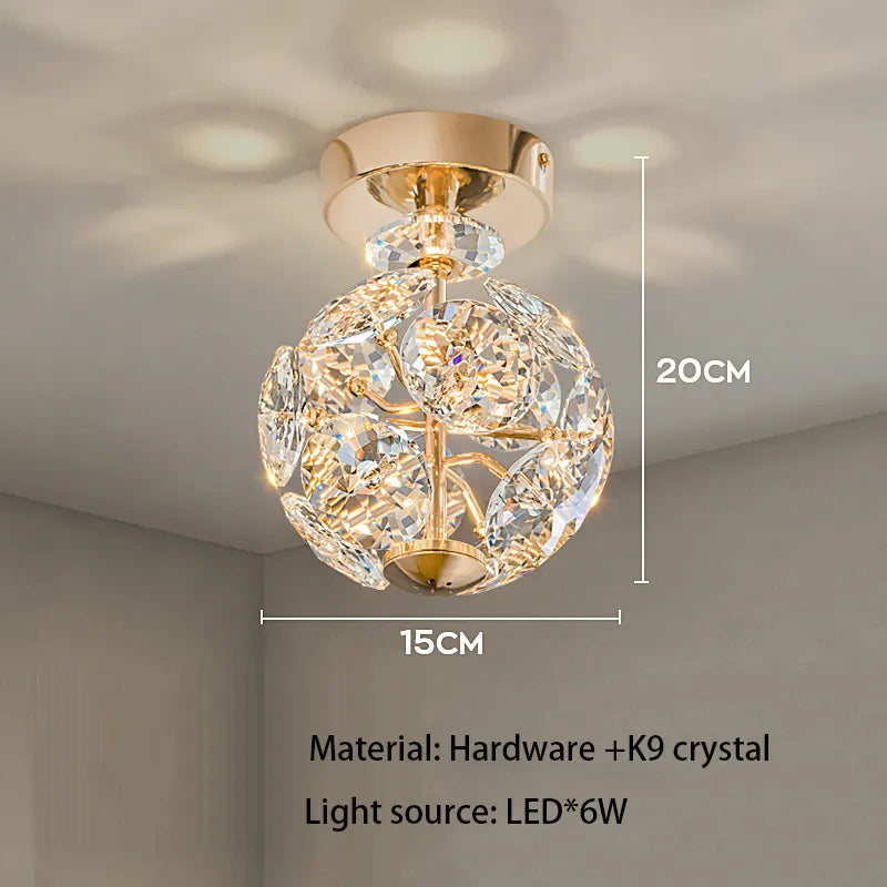 Crystal Bedside Small Chandelier Light