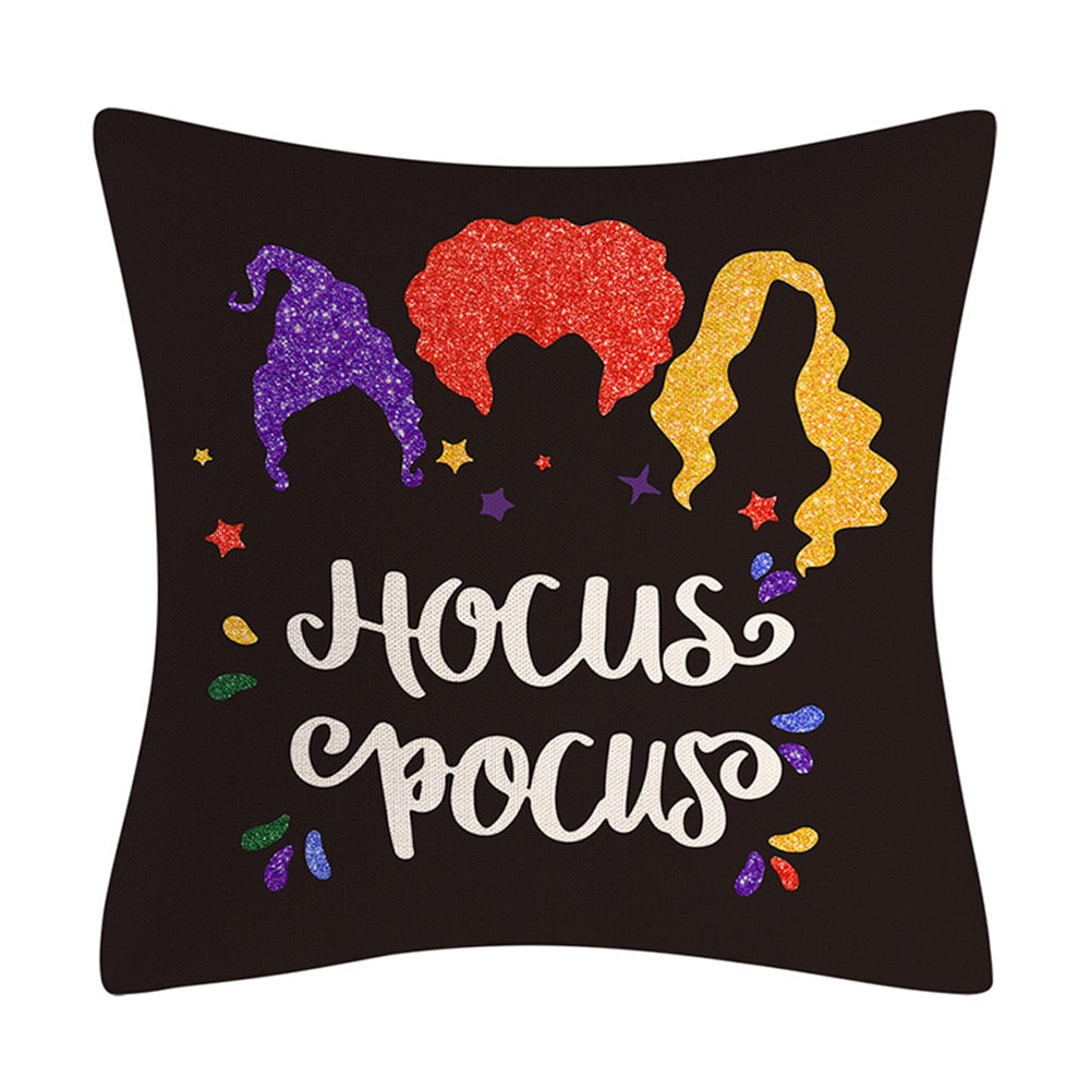 New Linen Halloween Fall Cushion Cover Trick or Treat