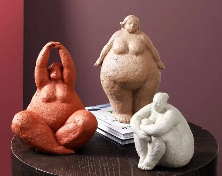 Abstract Fat Lady Figurines Statue Resin Crafts