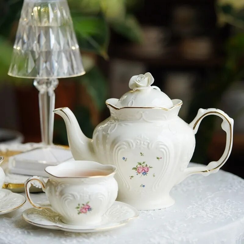 Europe Tea Cup And Saucers Set Floral